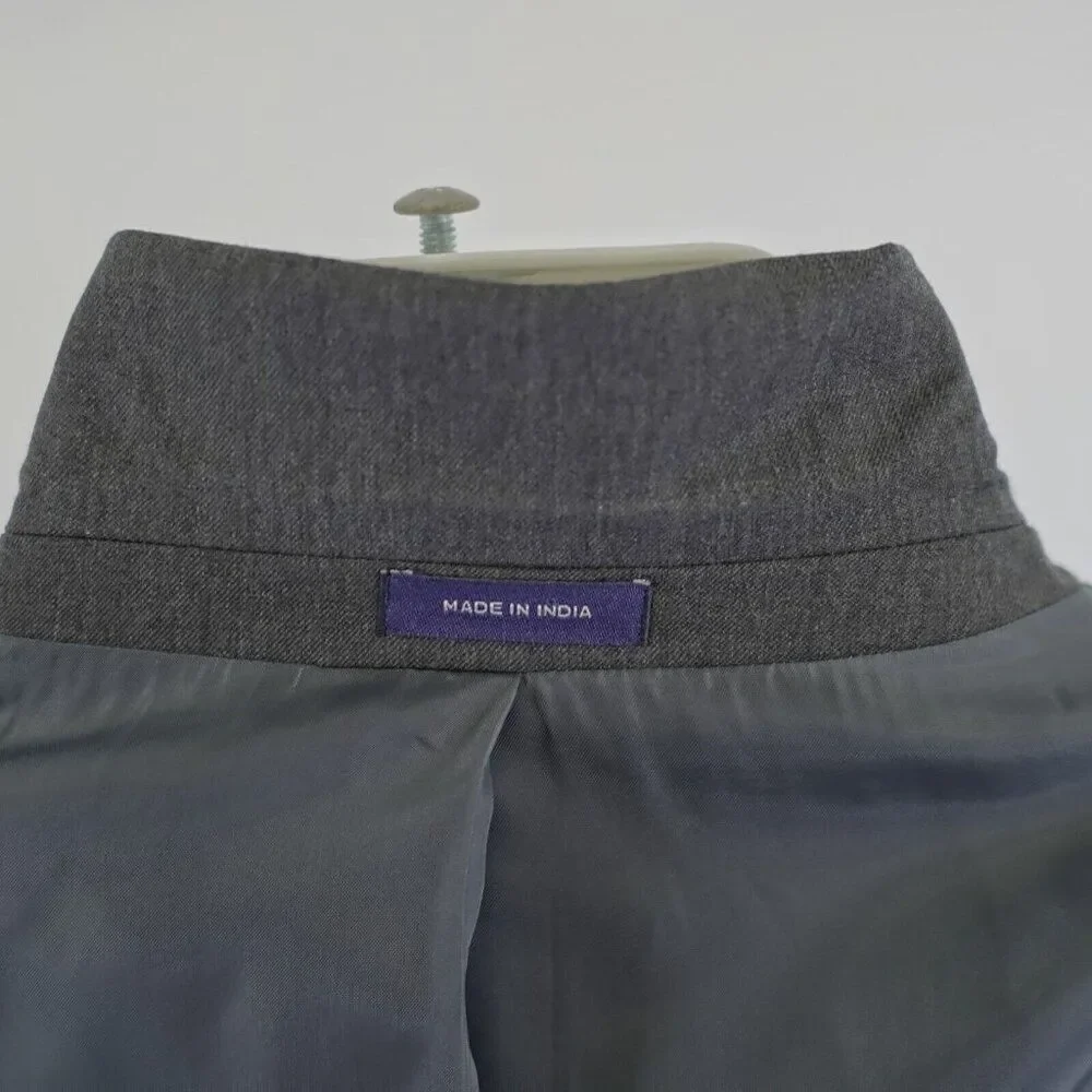 Stafford Wool Blend Classic Fit Gray Travel Suit Jacket 44L Or Slim 46L 2 Button